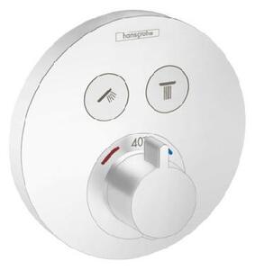 Hansgrohe Shower Select - Termostatická batéria pod omietku na 2 spotrebiče, matná biela 15743700