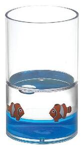 Aqualine Pyxis - Pohárik Nemo na kefky a pastu na postavenie, modrá/číra PY1089