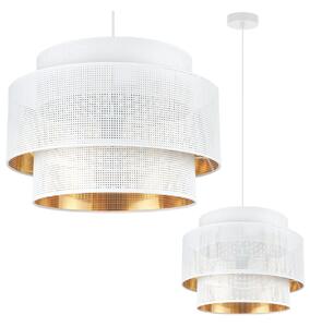 Závesné svietidlo Asti, 1x biele PVC tienidlo, (fi 45cm), g, w