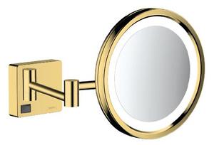 Hansgrohe AddStoris - Kozmetické nástenné zrkadlo s LED osvetlením, leštený vzhľad zlata 41790990