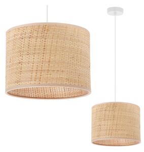 Závesné svietidlo Rattan, 1x ratanové tienidlo, (fi 20cm), w