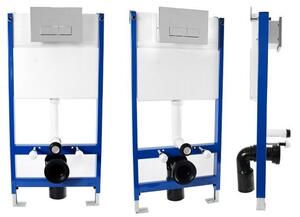 Rea Ultra Slim, podomietkový systém pre závesné WC a čierne tlačidlo typ H, KPL-90006