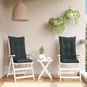 Podložky na záhradné stoličky, vysoké operadlo 2 ks 120x50x7 cm