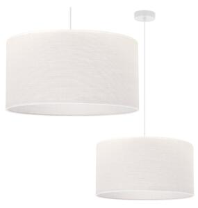 Závesné svietidlo Juta, 1x biele jutové tienidlo, (fi 45cm), w