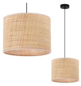 Závesné svietidlo Rattan, 1x ratanové tienidlo, (fi 20cm), b