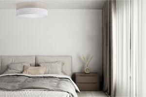 Light Home Stropné svietidlo Wood, 1x svetlobéžová dubová dýha/biele PVCové tienidlo, (biele plexisklo), (fi 40cm)