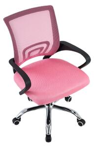 KONDELA Kancelárska stolička, ružová/čierna, DEX 4 NEW