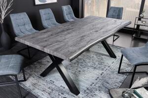 Jedálenský stôl Divoký 160cm sivý lipový divoký dub 50mm