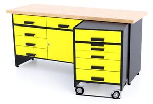TvojRegal Kovový pracovný stôl SK6 Farebné prevednie: Žltá