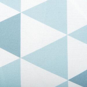 Sada 2 vonkajších vankúšov modré a biele vankúše polyesterové s geometrickým vzorom na zips