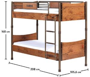 Detská poschodová posteľ Jack 90x200cm - dub lancelot