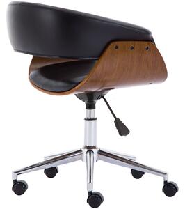 Kancelárska stolička CORAL orech/čierna