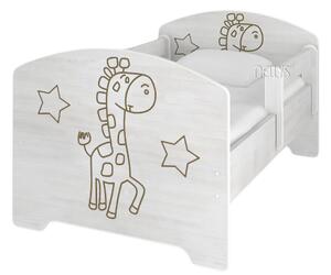 NELLYS Detská posteľ Žirafka STAR vo farbe nórskej borovice