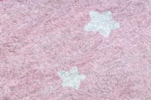 Koberec detský JUNIOR 52063.802 protišmykový, prateľný, dúhový, ružový