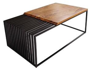 Dizajnový konferenčný stolík Haines 100 cm Sheesham
