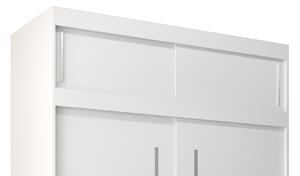 Nadstavec k šatníkovej skrini s posuvnými dverami 150 vo farbe biela