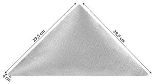 Čalúnený Panel 2ks, 30x30cm Trojuholník, Sivá