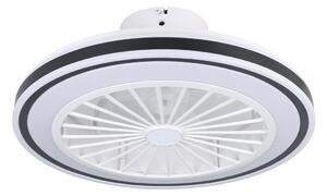 Eglo Eglo 35182-LED Stmievateľný stropný ventilátor FRANA LED/25,5W/230V biela/černá+DO EG35182 + záruka 5 rokov zadarmo