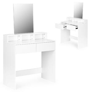 ModernHome Veľký moderný kozmetický toaletný stolík so zrkadlovou zásuvkou