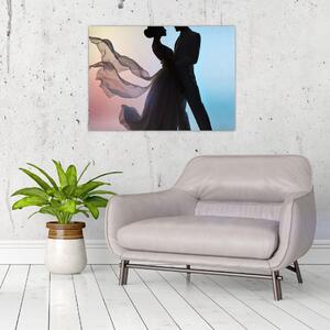 Sklenený obraz - Tanečný pár (70x50 cm)