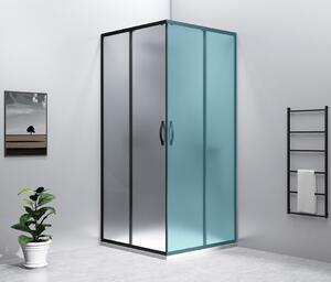 Gelco, SIGMA SIMPLY BLACK sprchové dvere posuvné pre rohový vstup 1000 mm, sklo BRICK, GS2410B