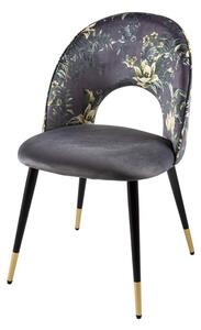 Dizajnová jedálenská stolička Jalisa sivý zamat