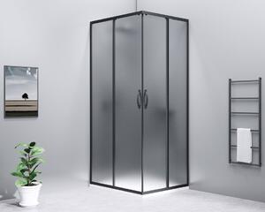 Gelco SIGMA SIMPLY BLACK obdĺžnikový sprchovací kút 900x800 mm, L/P variant, rohový vstup, Brick sklo