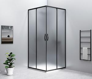 Gelco SIGMA SIMPLY BLACK štvorcový sprchovací kút 1000x1000 mm, rohový vstup, Brick sklo