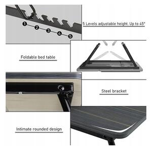 SUPPLIES STL10WZ2 Skladací stolík pod notebook, stabilný - čierna farba
