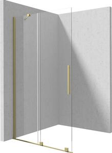 Deante Prizma stena sprchového kúta walk -in 120 cm zlatá brúsený/sklo priehľadné KTJ_R32R