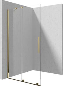 Deante Prizma stena sprchového kúta walk -in 120 cm zlatá lesklý/sklo priehľadné KTJ_Z32R