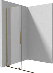 Deante Prizma stena sprchového kúta walk -in 90 cm zlatá lesklý/sklo priehľadné KTJ_Z39R
