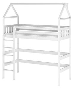 Detská posteľ s horným spaním NITSA - 80x180, biela