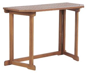 Balkónový stôl Akáciové drevo 110 x 47 cm skladací, nastaviteľný, malý dom, odolný voči poveternostným vplyvom