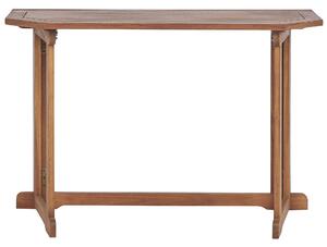 Balkónový stôl Akáciové drevo 110 x 47 cm skladací, nastaviteľný, malý dom, odolný voči poveternostným vplyvom