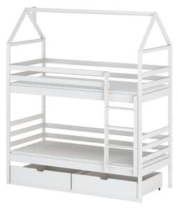 Poschodová posteľ LEANA - 90x190, biela