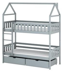 Domčeková posteľ s úložným priestorom DALILA - 80x160, šedá