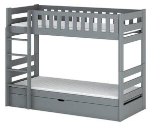 Detská poschodová posteľ ALLA - 80x180, šedá
