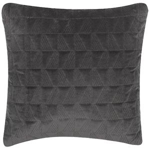 Dekoratívny vankúš sivý bavlna geometrický vzor ​​45 x 45 cm minimalistický moderný štýl doplnky