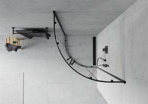 Mexen RIO - Štvrťkruhový sprchovací kút 80x80 cm, čierna, 863-080-080-70-00