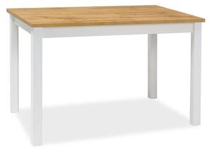 Malý jedálenský stôl ANTHONY - dub wotan / matný biely