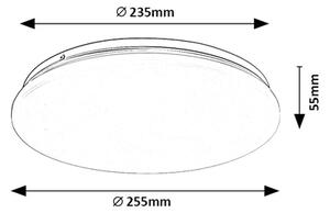 RABALUX 71104 Vendel stropné svietidlo LED D255mm 12W/1150lm 4000K biela, starlight efekt