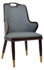 Luxusná jedálenská šedá stolička N-868