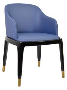 Luxusná jedálenská modrá stolička N-866