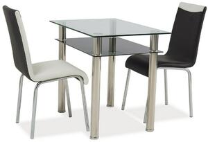 Jedálenský stôl MYSLIBOR - 90x60, transparentný / chróm