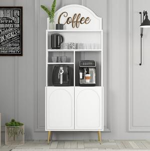 NovýNábytok.sk Príborník Lyantela 80 (biela + zlatá). Akcia -17%. Vlastná spoľahlivá doprava až k Vám domov. 1107970