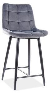 Malá barová stolička LYA - šedá / čierna