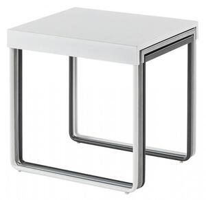 Set odkladacích stolíkov VASCO - biely / šedý