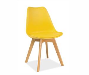 Jedálenská stolička KALIOPI 1 - buk / žltá