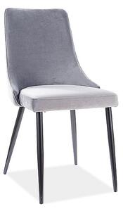Čalúnená stolička LOTKA 2 - čierna / šedá